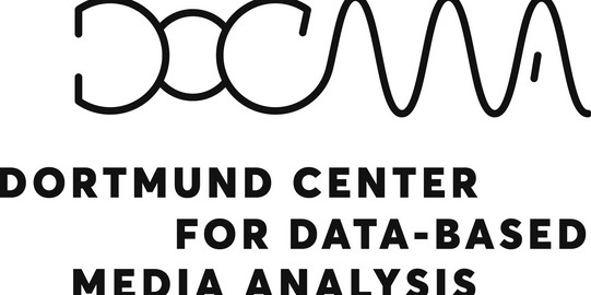 Logo: Text "DoCMA" in black letters above and below is the text "Dortmund Center for Data-Based Media Analysis" in Capslock