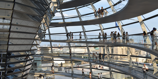Photo: Dome of German Reichstag from the inside.