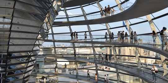 Photo: Dome of German Reichstag from the inside.