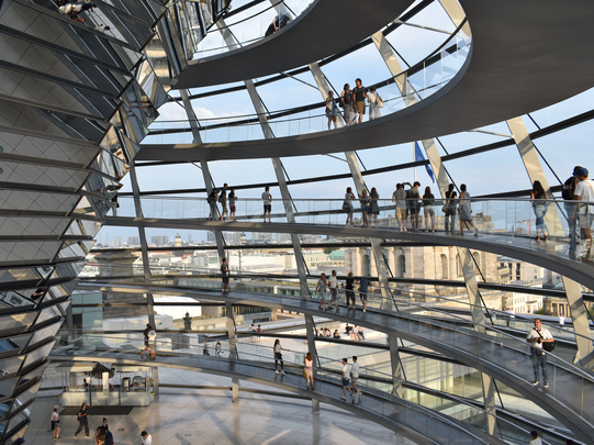 Photo: Dome of German Reichstag from the inside.