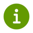 information icon information icon: white i on round green background